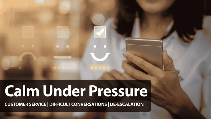 Calm under pressure for schools, customer service training for schools, school support staff training, difficult conversations training schools Australia, de-escalation training for school officers, non-teaching staff professional development, front office training schools